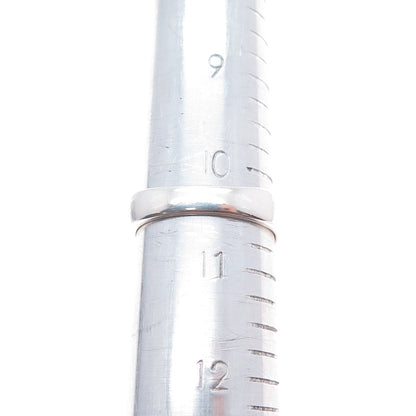 925 Sterling Silver Real Round-Cut Diamond Modernist Ring Size 10.5