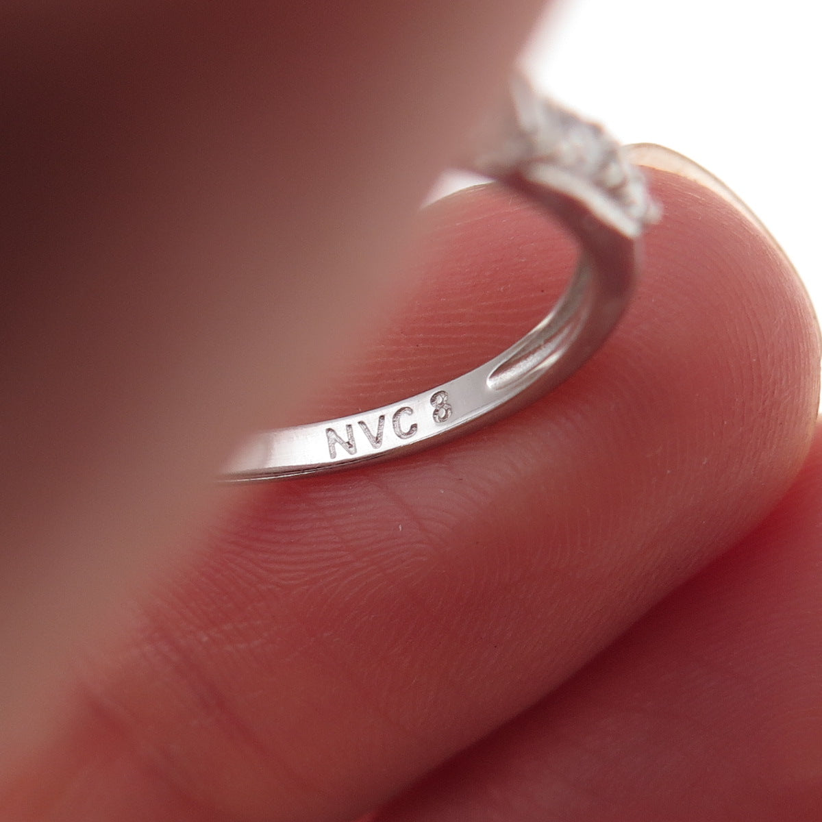 925 Sterling Silver Multi-Cut C Z Engagement Ring Size 8