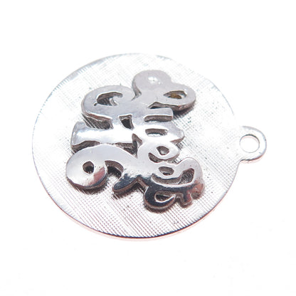 JEANOR 925 Sterling Silver Vintage Sweet 16 Charm Pendant