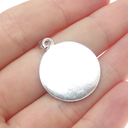 835 Silver Vintage Portugal Holy Communion Religious Medal Charm Pendant