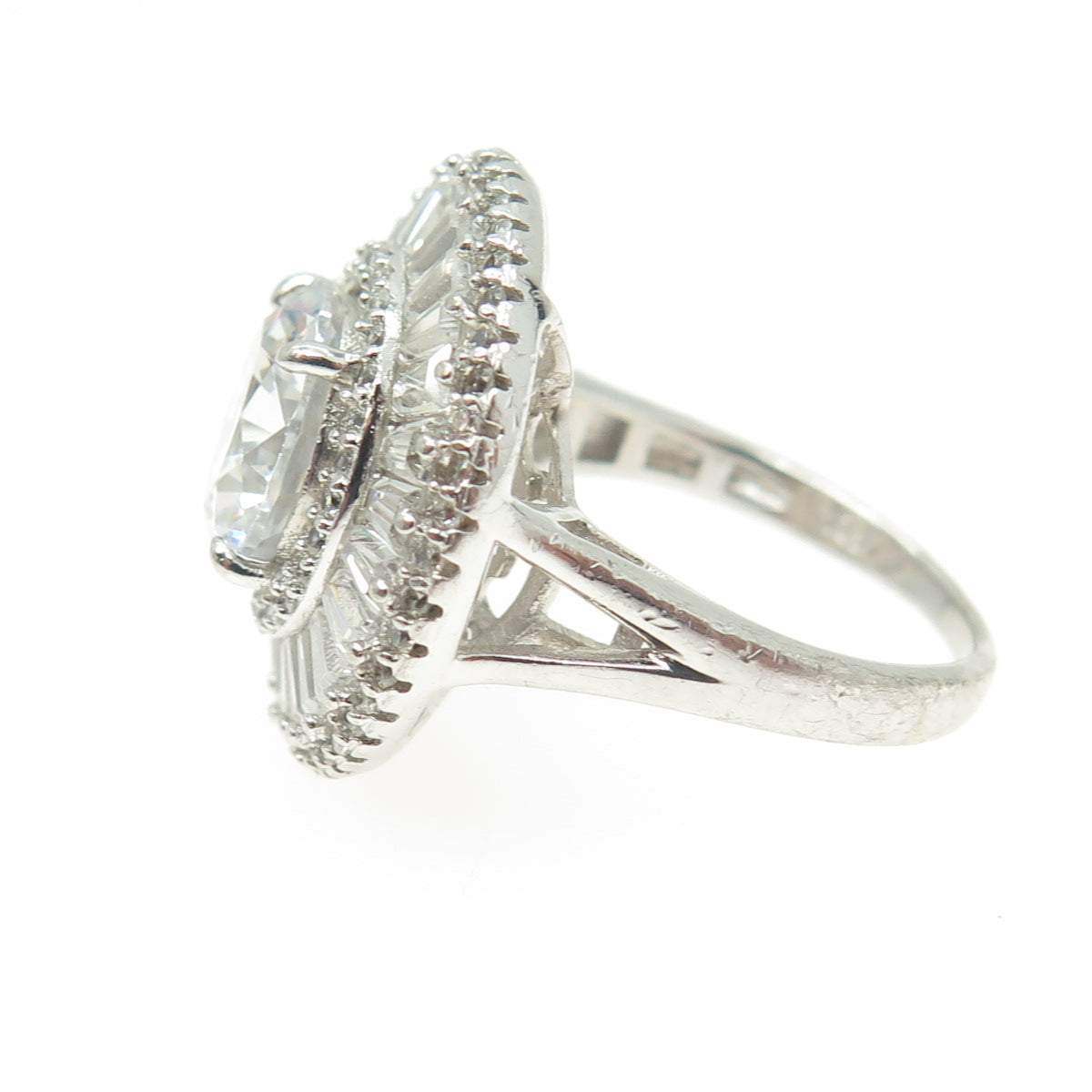 925 Sterling Silver Multi-C Z Ring Size 7.5