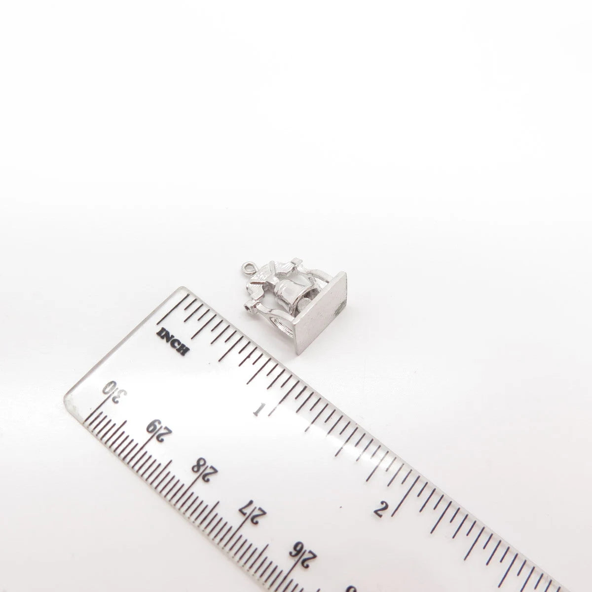 925 Sterling Silver Vintage Bell Charm Pendant