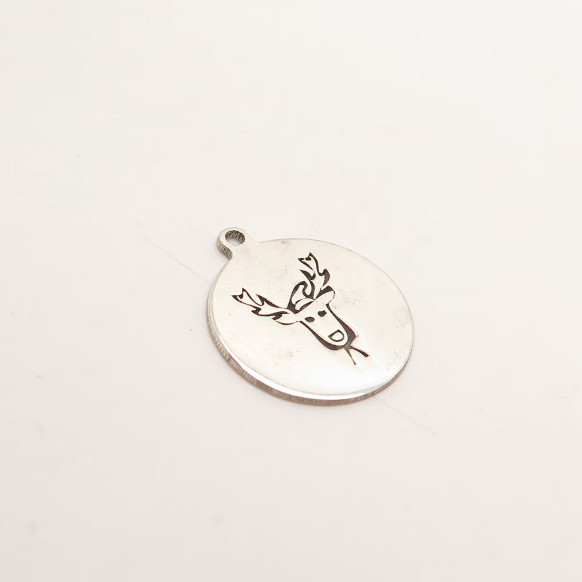 925 Sterling Silver USA Two In Town Moose / Deer Charm Pendant