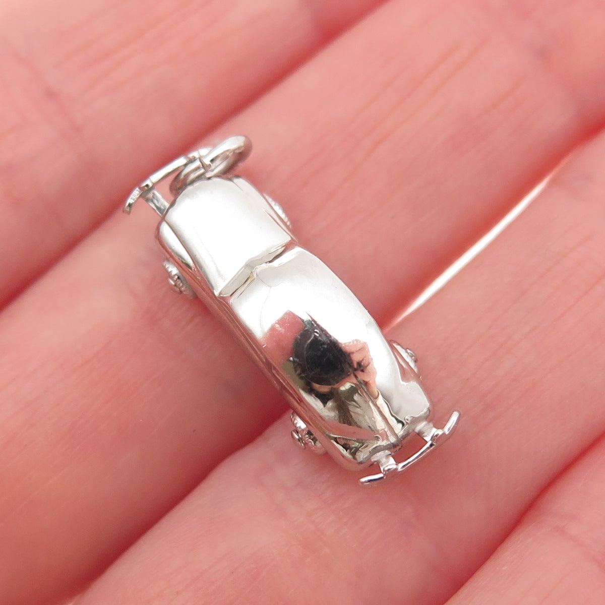 Art's Elegance 925 Sterling Silver Vintage Retro Car 3D Charm Pendant