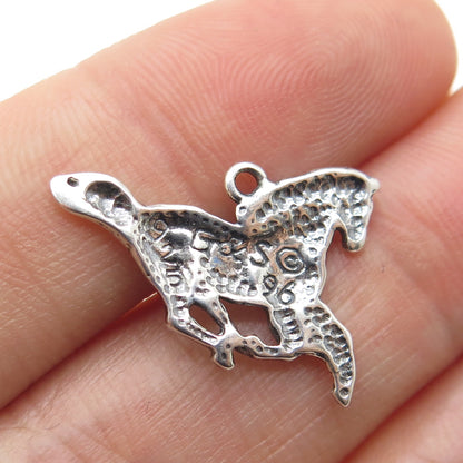 G&S Jewelry Mfg. Sterling Silver Vintage 1996 Southwestern Horse Charm Pendant