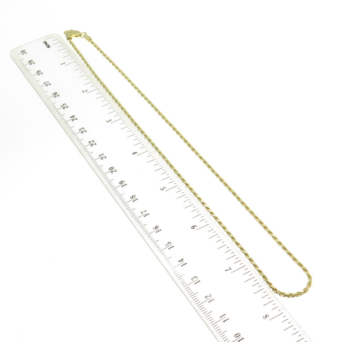P. LUX 925 Sterling Silver Gold Plated Italy Rope Chain Necklace 16"