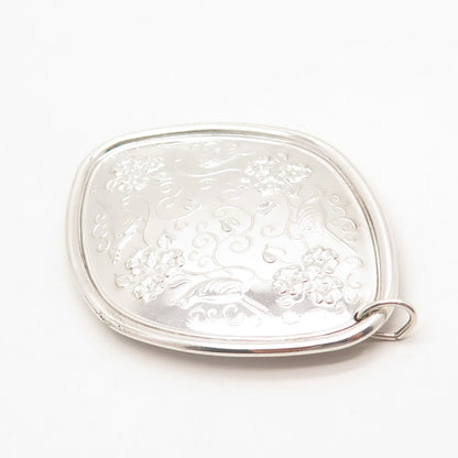 925 Sterling Silver Vintage Towle 1974 Floral Ornament Pendant