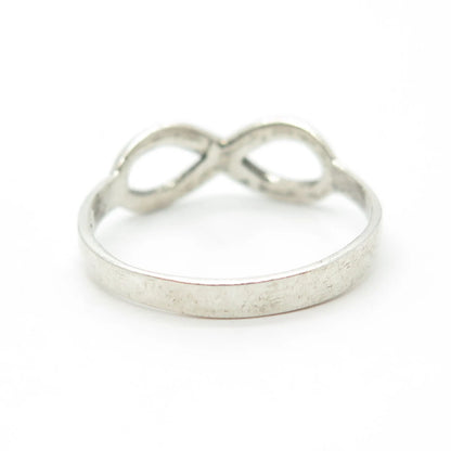 925 Sterling Silver Vintage Infinity Ring Size 7.75