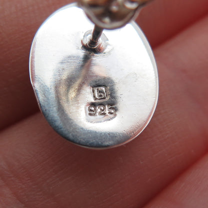 BOMA 925 Sterling Silver Vintage Real MOP Modernist Stud Earrings