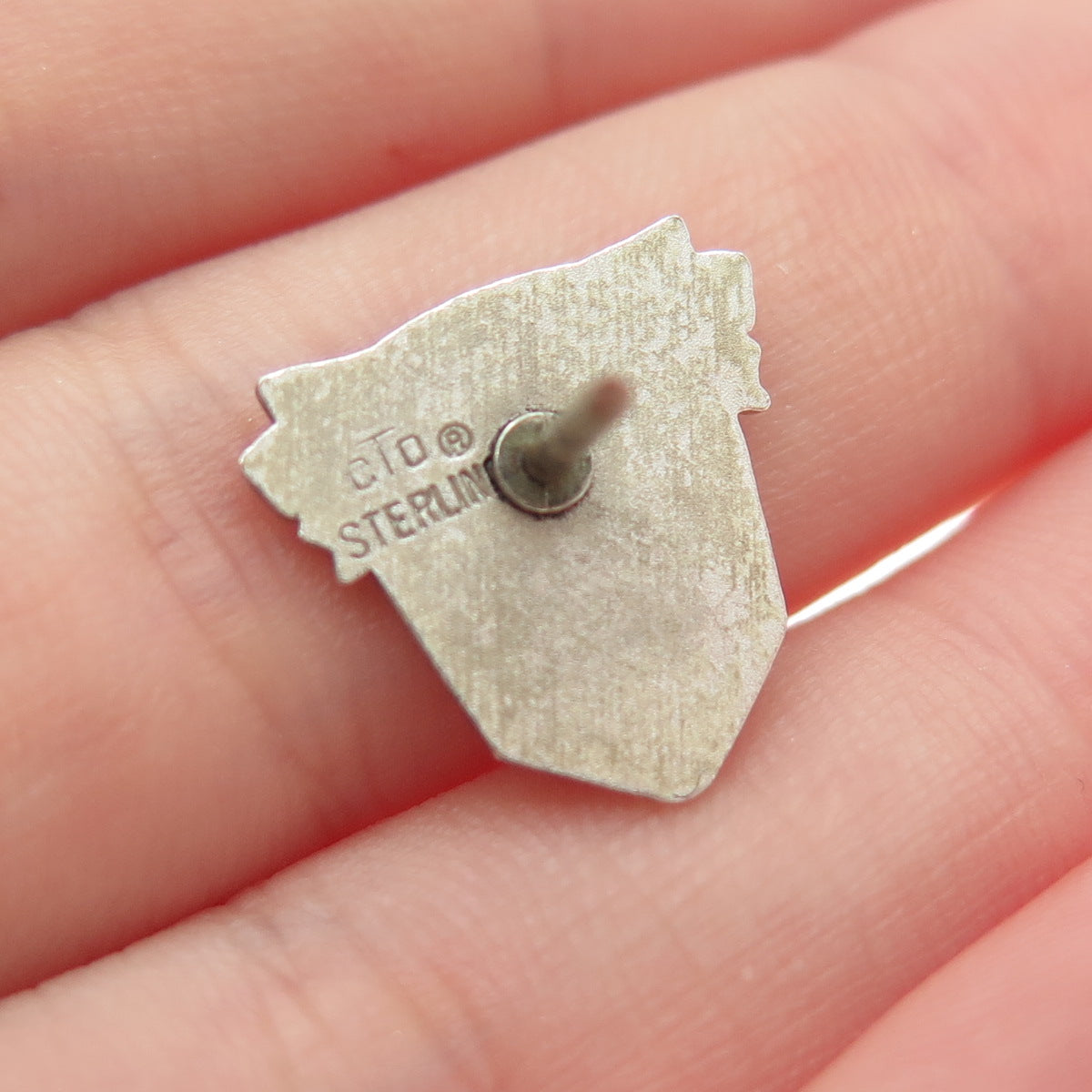 O.C. TANNER 925 Sterling Vintage PET Dairy Safe Driver Oxidized Tie Tack Pin