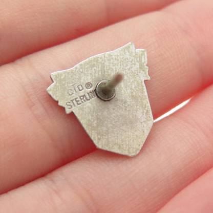 O.C. TANNER 925 Sterling Vintage PET Dairy Safe Driver Oxidized Tie Tack Pin