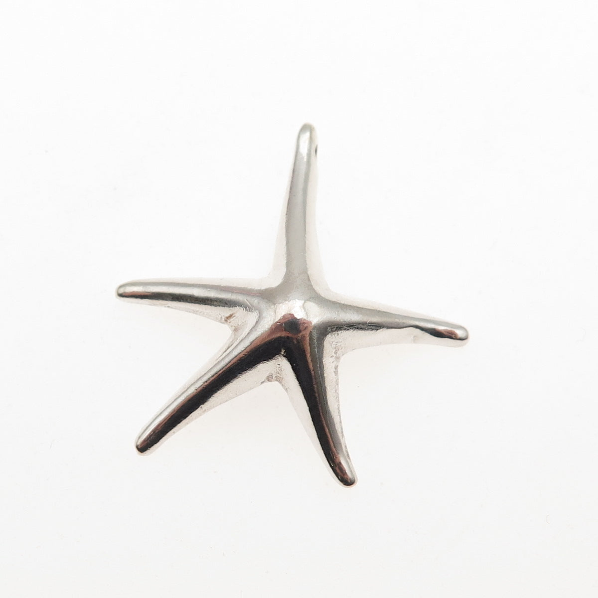 925 Sterling Silver Vintage Starfish Modernist Slide Charm Pendant