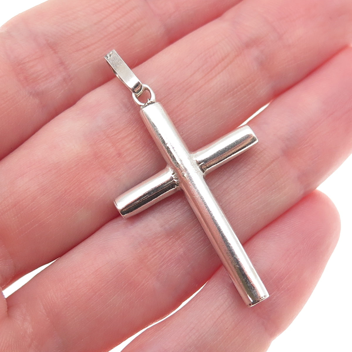 Old Pawn Sterling Silver Vintage Southwestern Lapis Cross Tribal Charm Pendant