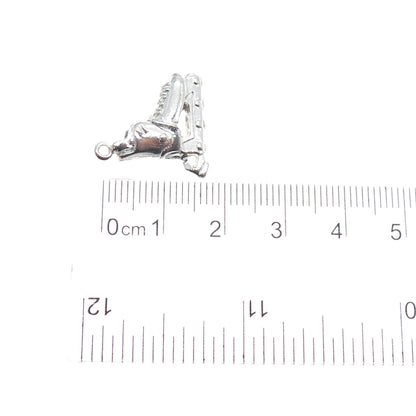 RQC REMBRANDT 925 Sterling Silver Vintage Roller Skate Shoe Charm Pendant