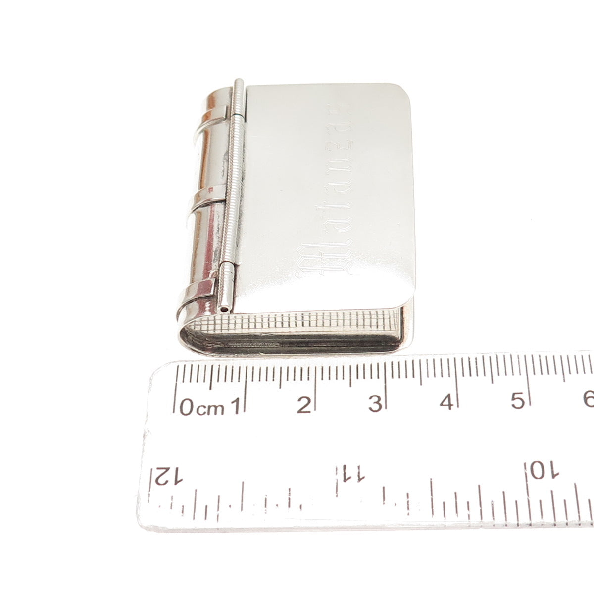 925 Sterling Silver Vintage Mexico Engraved Matanzas Book Pill / Snuff Box