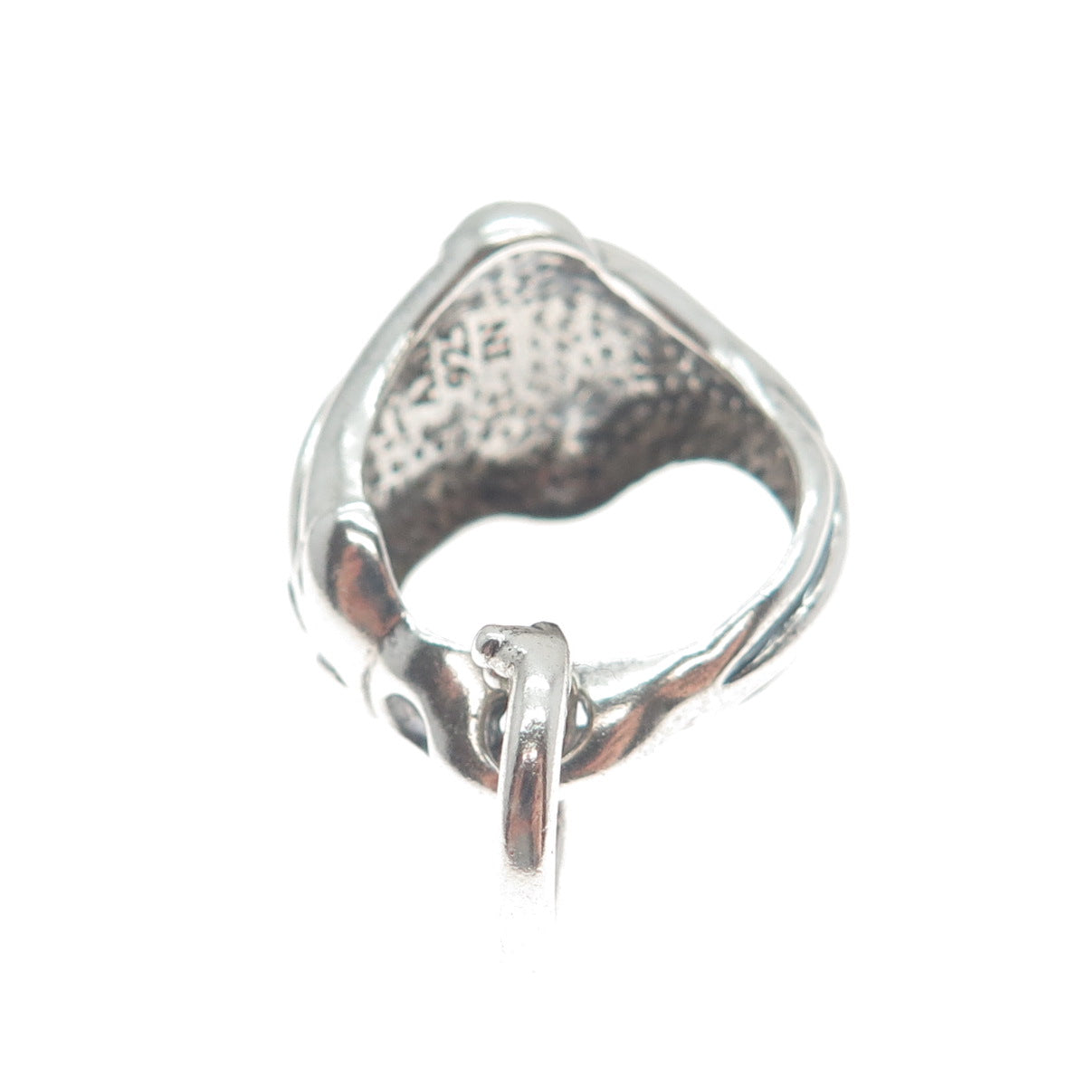 AKR AMY KAHN RUSSELL 925 Sterling Silver Vintage Column Pendant Ring Size 6.5
