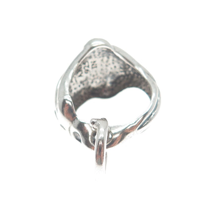 AKR AMY KAHN RUSSELL 925 Sterling Silver Vintage Column Pendant Ring Size 6.5