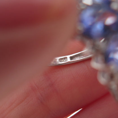 Chuck Clemency 925 Sterling Silver Real Diamond & Tanzanite Ring Size 8