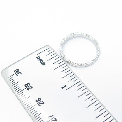 HAN 925 Sterling Silver Pave C Z Circle of Life Slide Pendant