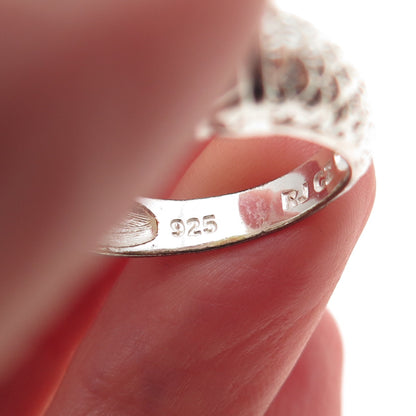 RJ Graziano 925 Sterling Silver Canary & White C Z Heart Ring Size 8.25