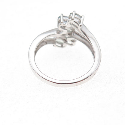 Chuck Clemency 925 Sterling Silver Real Oval-Cut Iolite Bypass Ring Size 8.25