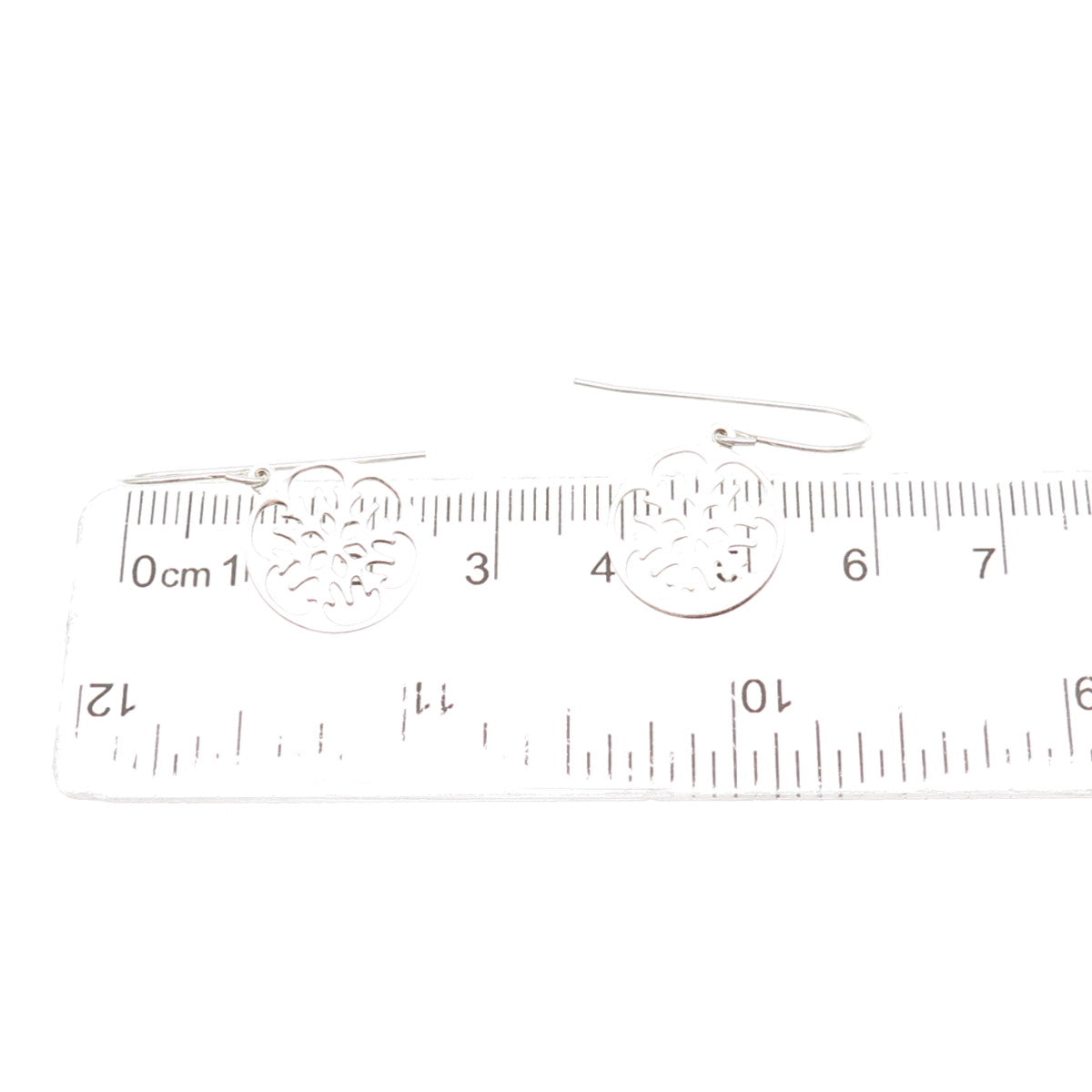 925 Sterling Silver Vintage Snowflake Dangle Earrings