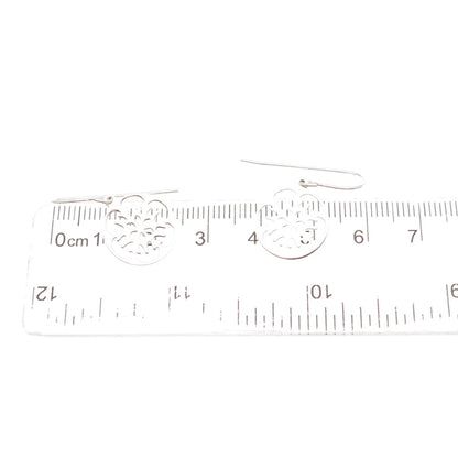 925 Sterling Silver Vintage Snowflake Dangle Earrings