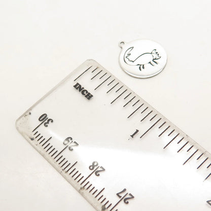 925 Sterling Silver USA Two In Town Scorpio Zodiac Sign Charm Pendant
