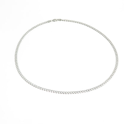 925 Sterling Silver Italy Cuban Chain Necklace 18"