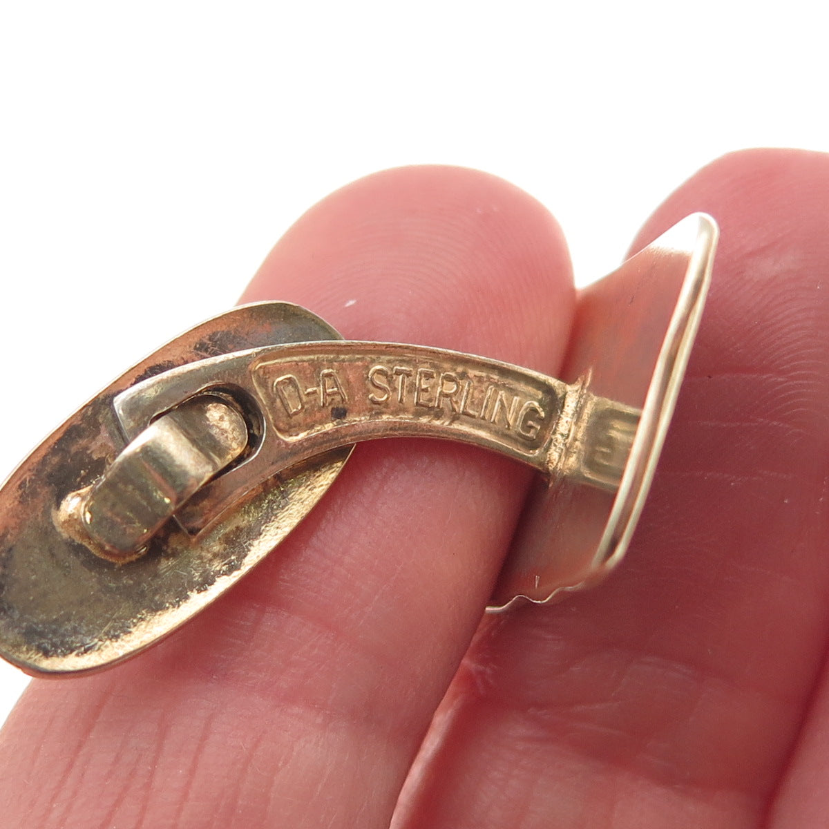 David Andersen 925S Sterling Silver Gold Plated Vintage Norway Enamel Cufflinks