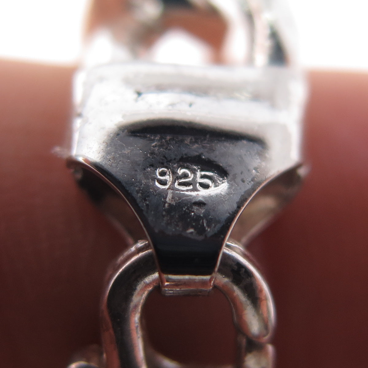 HAN 925 Sterling Silver Vintage Italy Figaro Link Bracelet 8.75"