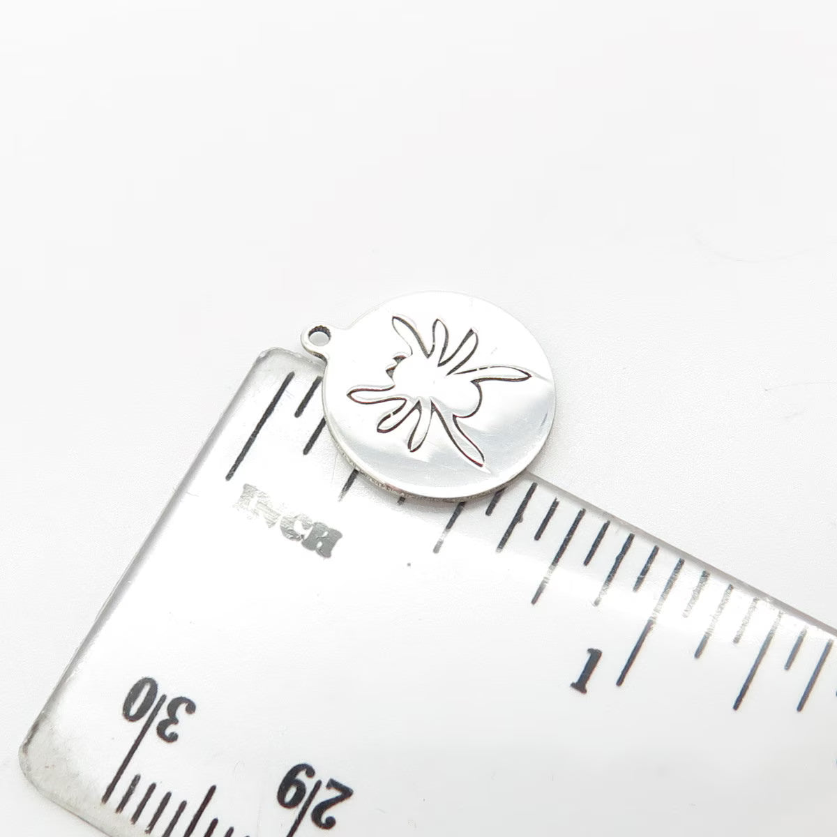 925 Sterling Silver USA Two In Town Spider Charm Pendant