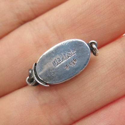 DEPOSE 935 Silver Antique Enamel Real Marcasite Bracelet / Necklace Box Lock