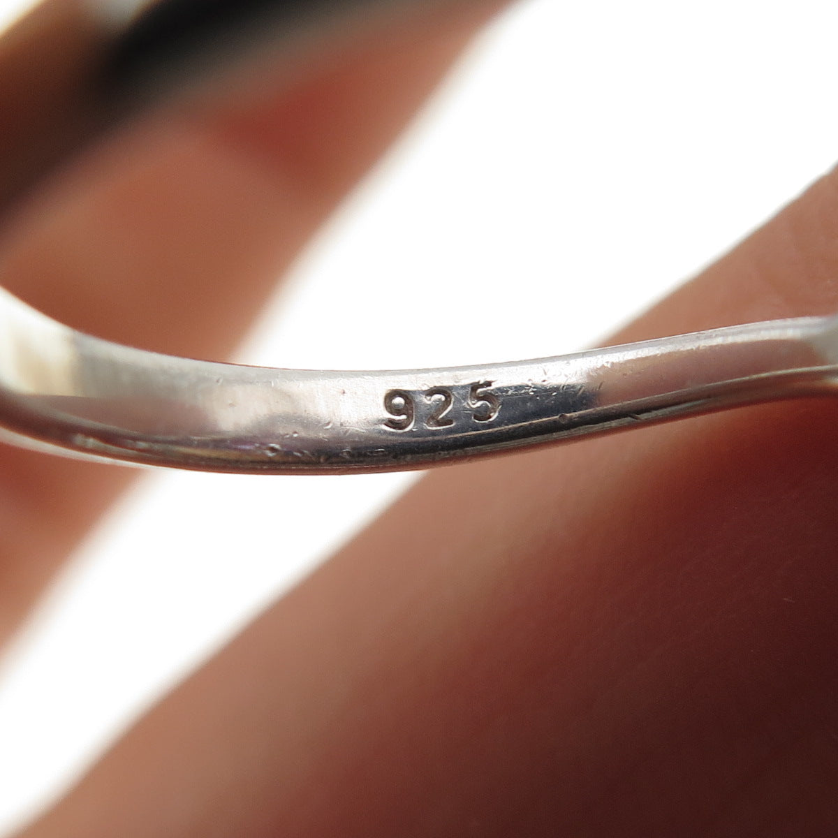 925 Sterling Silver Real Round-Cut Amethyst & C Z Ring Size 5