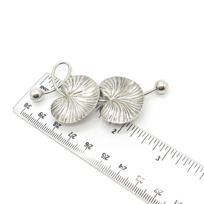 925 Sterling Silver Vintage Binder Brothers Lotus Leaves Pin Brooch