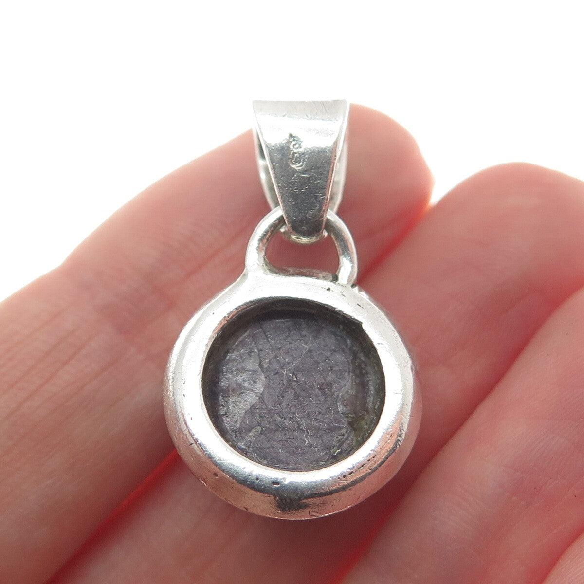 925 Sterling Silver Vintage Real Star Ruby Gemstone Minimalist Pendant