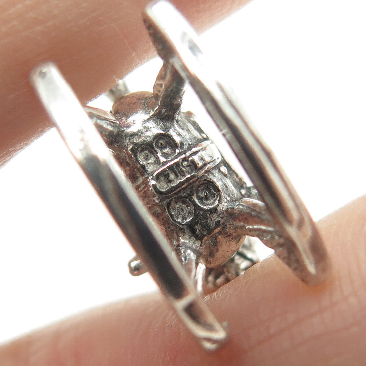 925 Sterling Silver Vintage Rocking Horse 3D Pendant