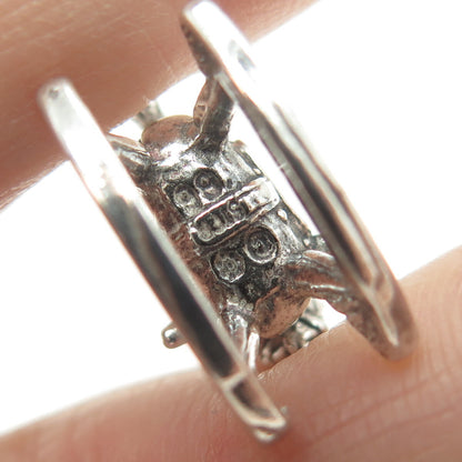 925 Sterling Silver Vintage Rocking Horse 3D Pendant