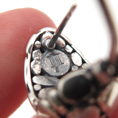 JOHN HARDY 925 Sterling Silver Kali Buddha Belly Omega Back Earrings