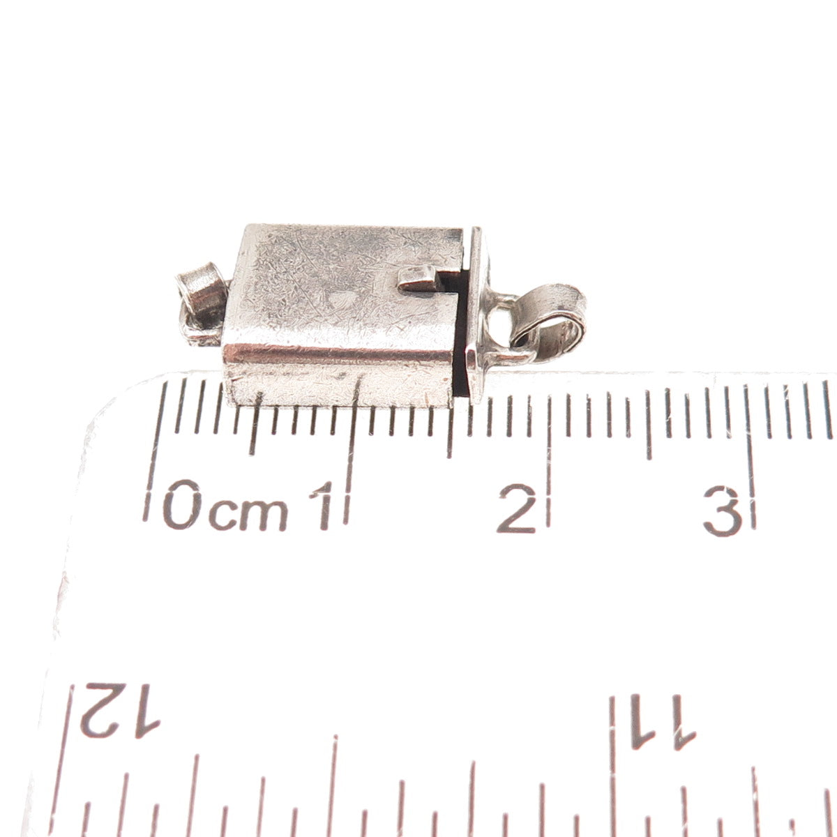 925 Sterling Silver Vintage Bracelet / Necklace Box Lock Clasp