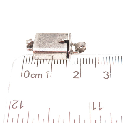 925 Sterling Silver Vintage Bracelet / Necklace Box Lock Clasp
