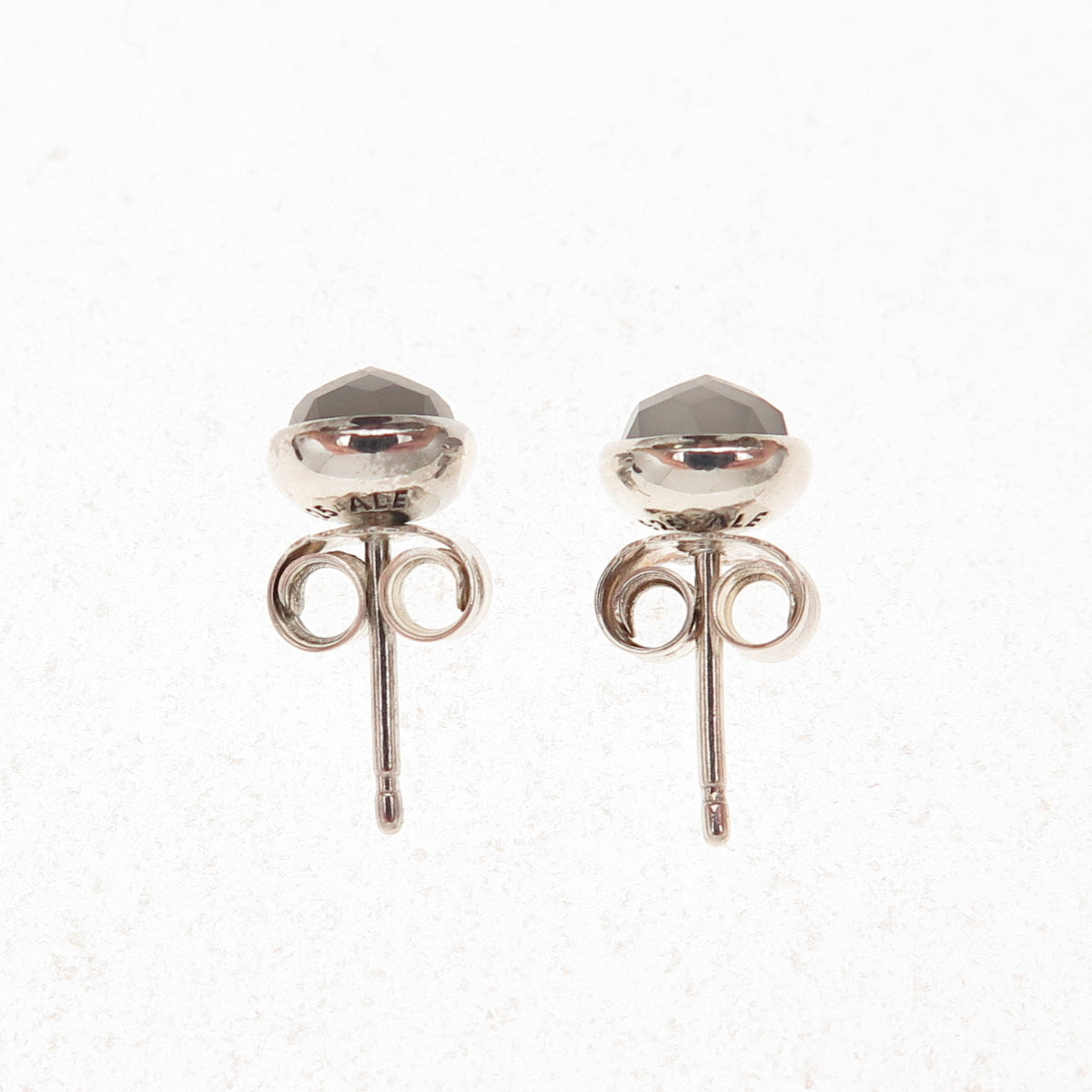 Pandora Sterling Silver Real Gray Moonstone June Birthday Blooms Stud Earrings
