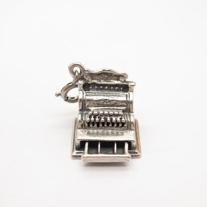 925 Sterling Silver Vintage Cashbox Charm Pendant