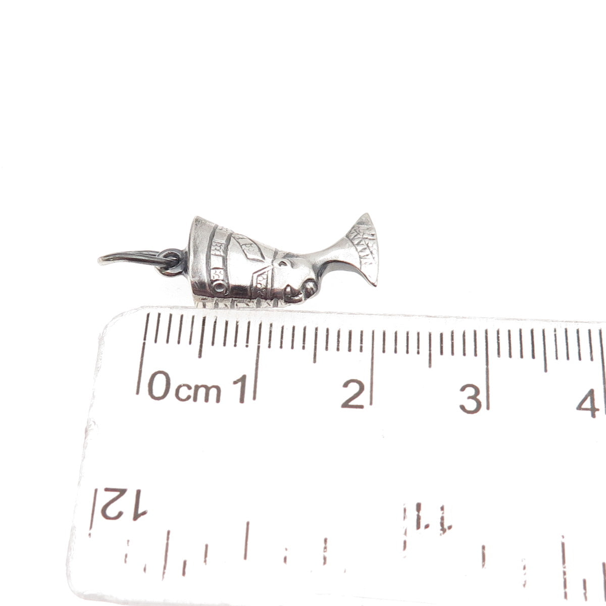 925 Sterling Silver Vintage Egyptian Nefertiti Oxidized Mini Charm Pendant