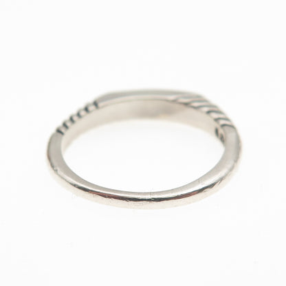 Carolyn Pollack 925 Sterling Silver Vintage Real MOP Inlay Stackable Ring Size 7