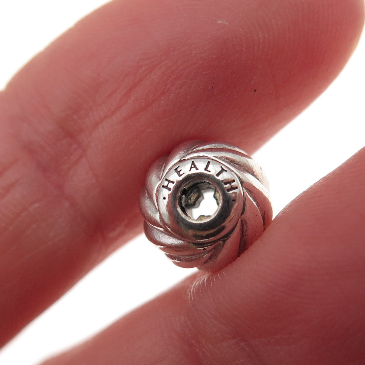 Pandora 925 Sterling Silver Essence Health Slide Bead Charm