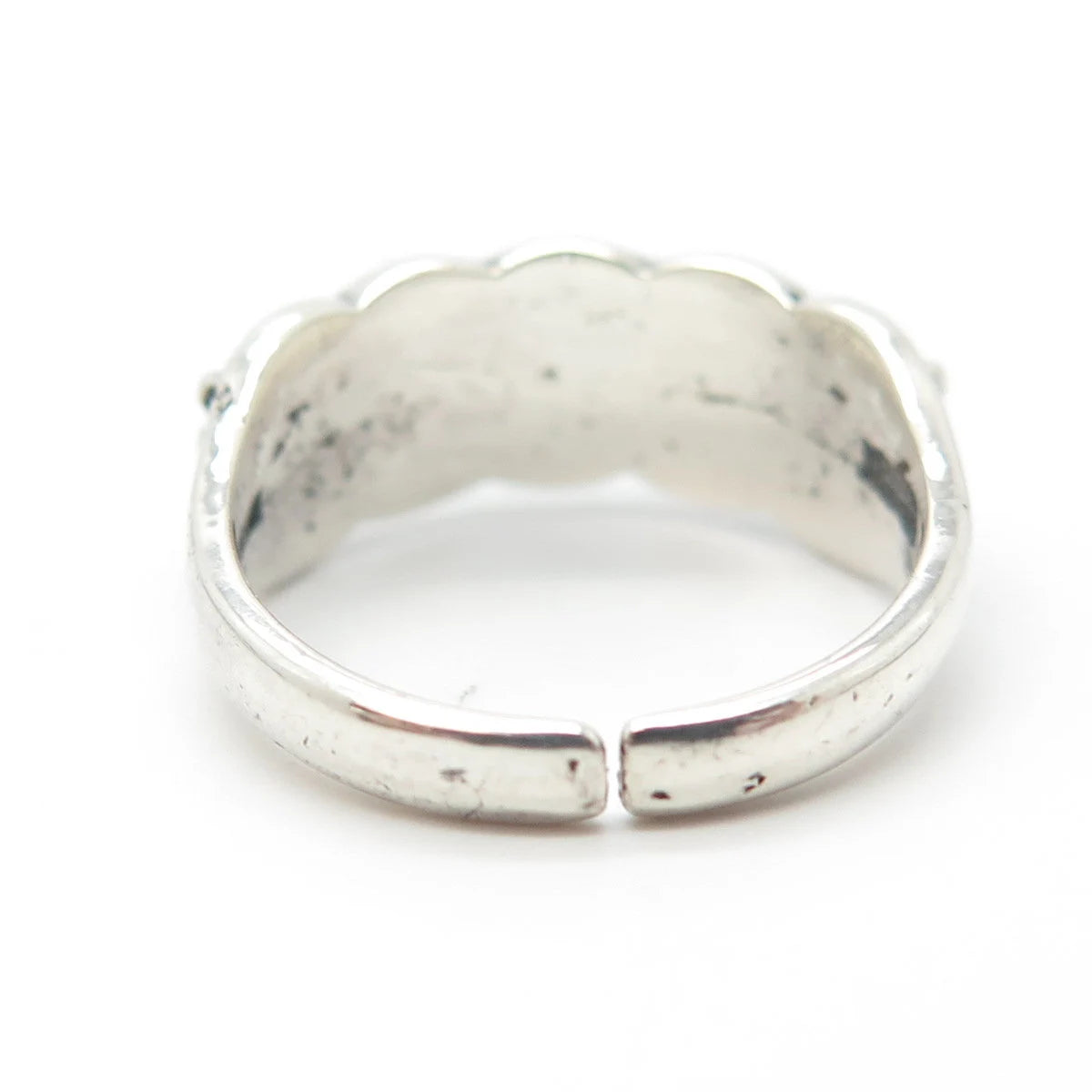 925 Sterling Silver Vintage Chinese Character Adjustable Ring Size 5.75