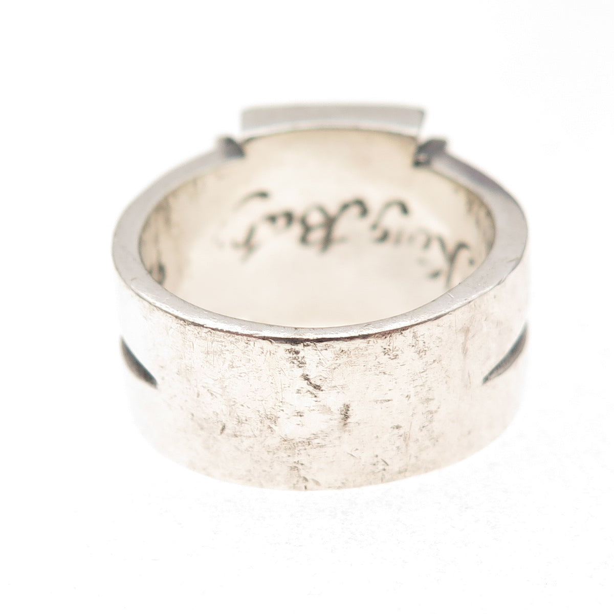 King Baby 925 Sterling Silver Vintage Gothic Cross Oxidized Ring Size 9