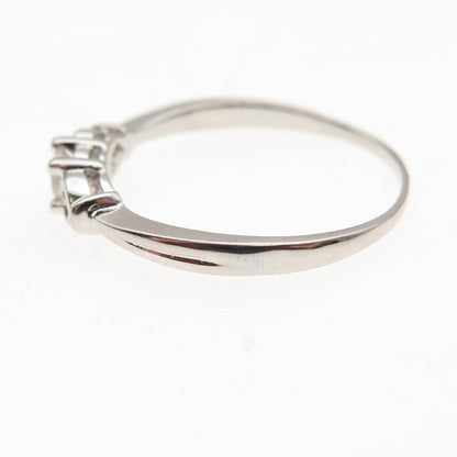 925 Sterling Silver Round-Cut C Z Heart Engagement Ring Size 8