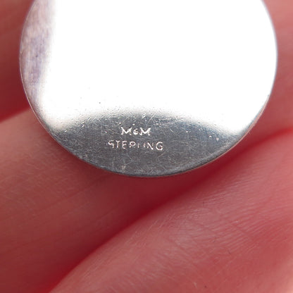 M&M Mark Mercy 925 Sterling Silver Vintage Pisces Zodiac Sign Charm Pendant